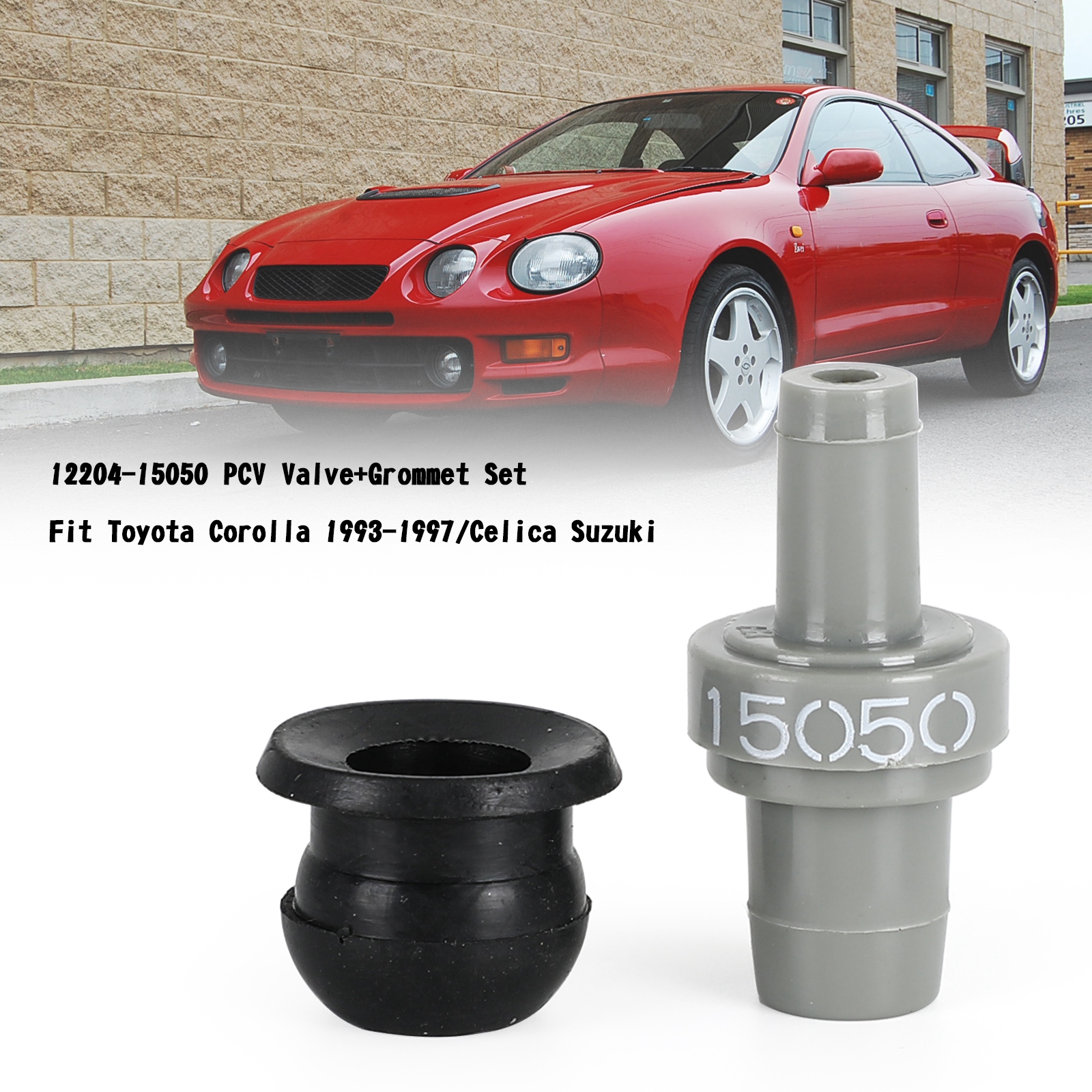 12204-15050 PCV Valve+Grommet Set Fit Toyota Corolla 1993-1997