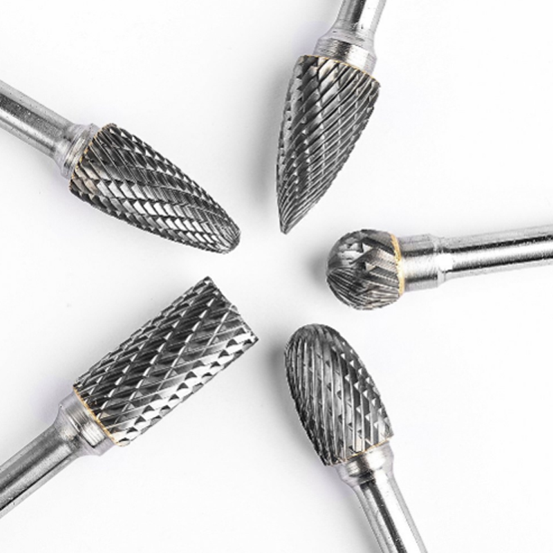 5Pcs 10mm Tungsten Carbide Point Burr Die Grinder Shank Rotary Drill