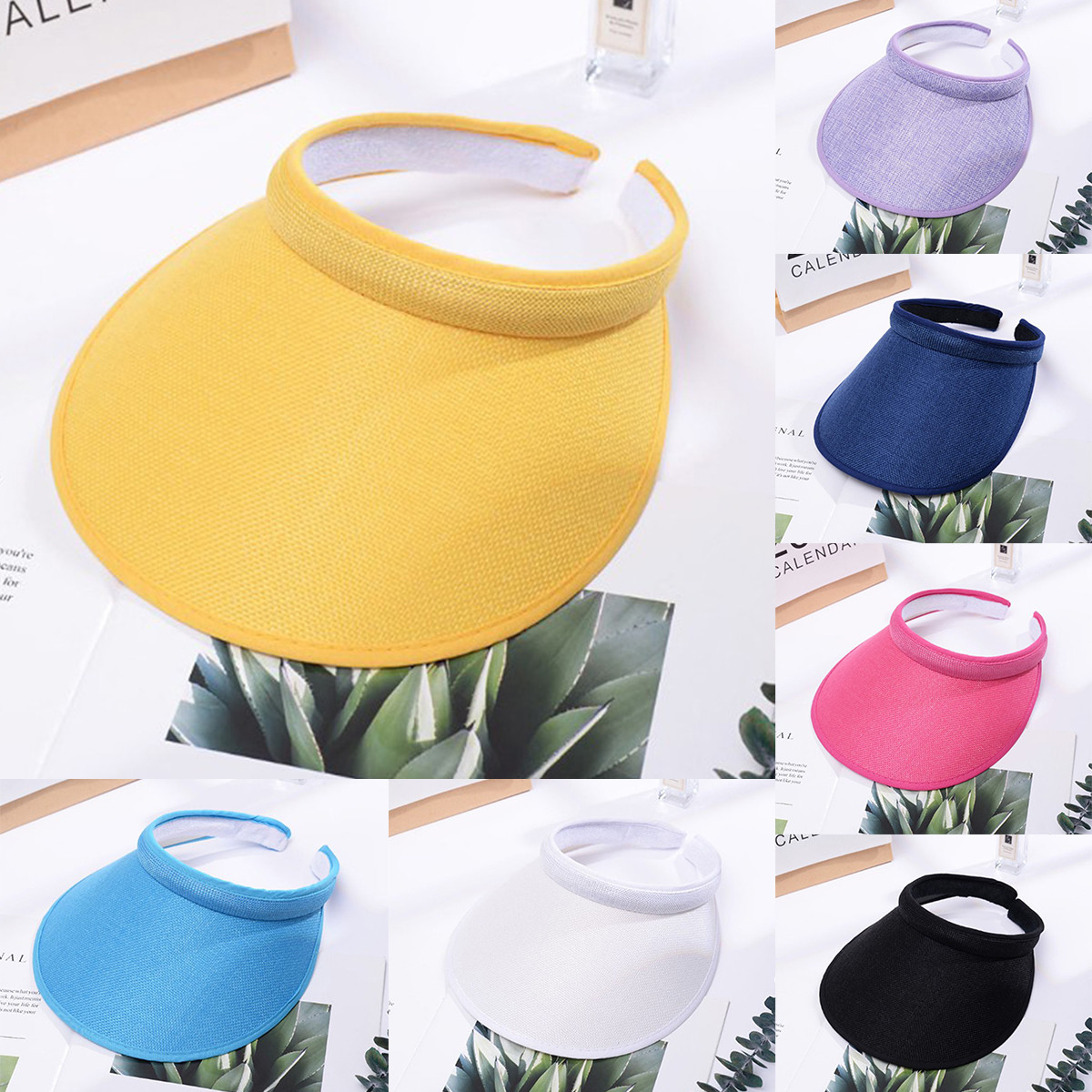 Womens Clip On Sun Visor Ladies Hat Cotton Clip On Sun Visor Tennis