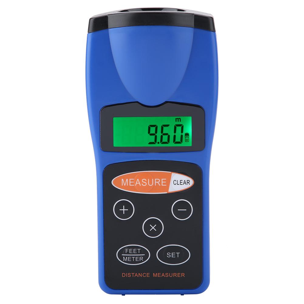 18m Ultrasonic Laser Distance Meter Measurer Area Volume Range Finder ...