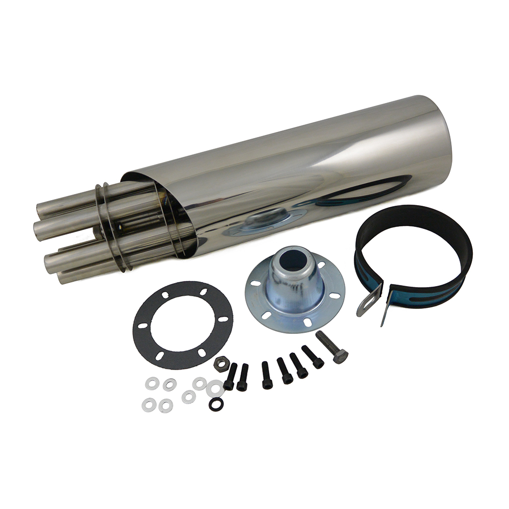 Rotating Gatling Gun Exhaust Muffler Pipe Steel Slip On Racing Street