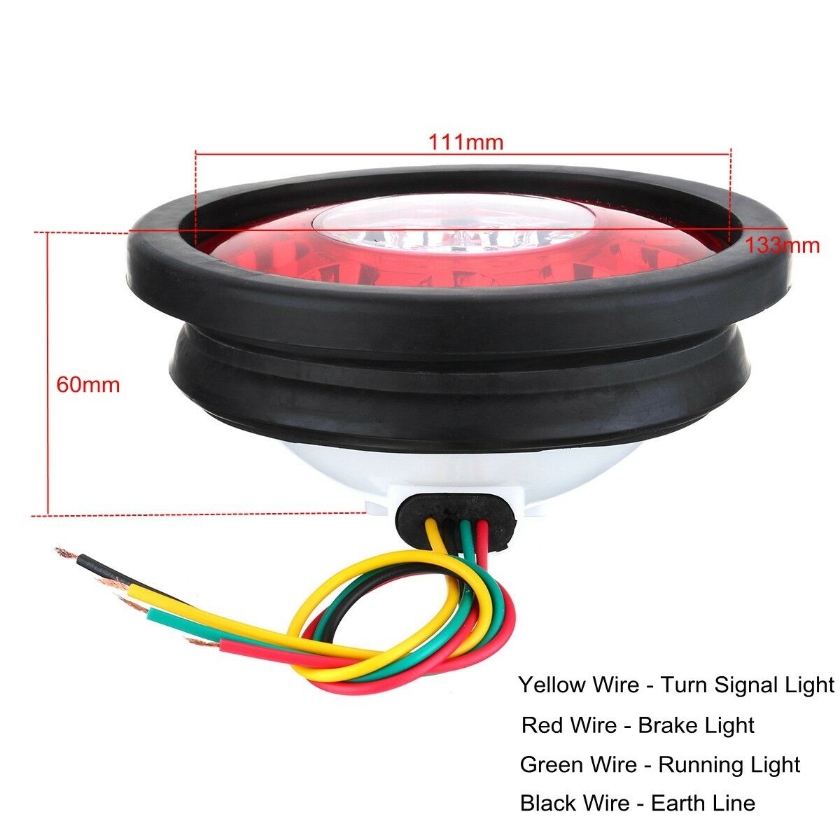4pcs 12v 24v 4 37 U0026quot Round 19led Truck Trailer Lorry Brake