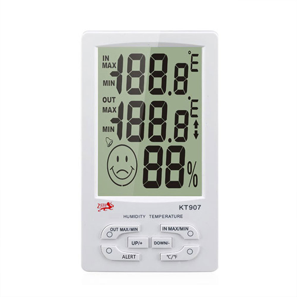 KT-907 Digital Innen & Außen Thermometer Funk Wetterstation Außenfühler