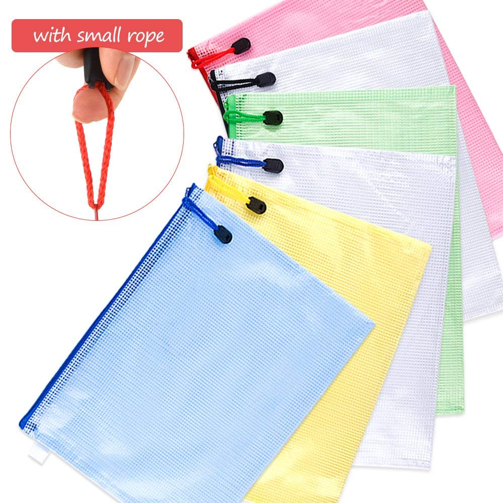 Zhehao 200 Pcs Poly Envelopes Zip Bulk,Clear Pencil Pouch
