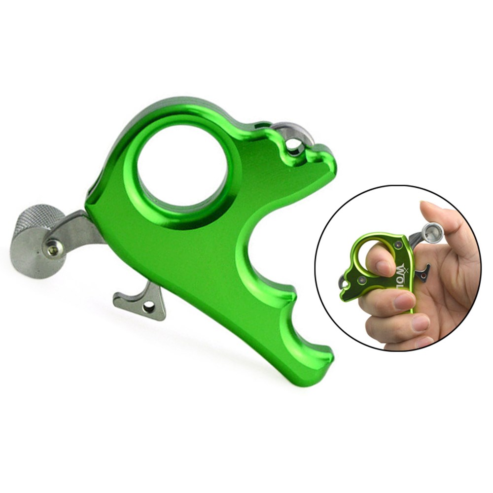 Archery Compound Bow Release Aids 3 Finger Grip Caliper Thumb Trigger