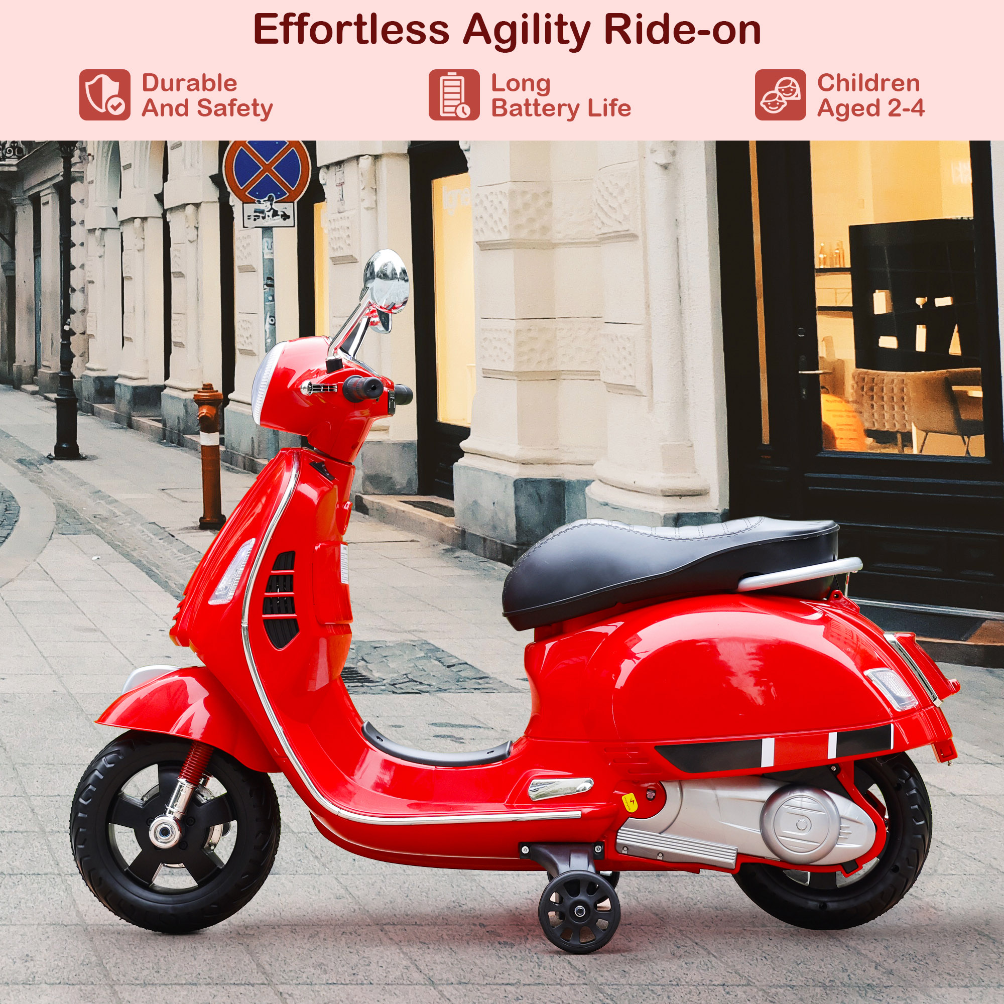 Dual Electric 6V Ride On Motorcycle