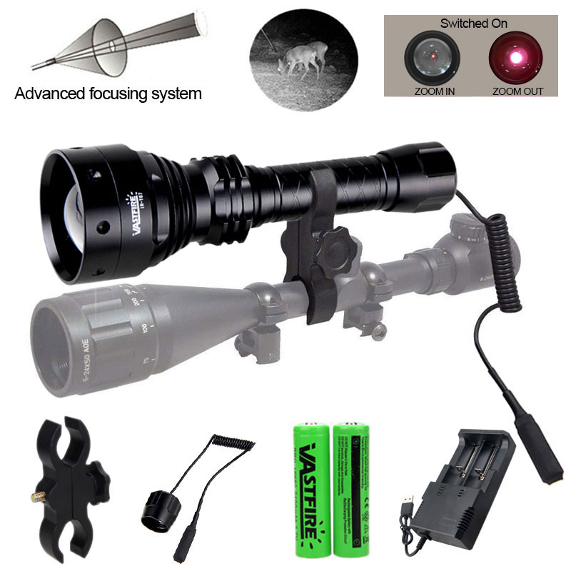 10W 850nm Infrared T67 Illuminator Ultra Range IR Torch Rechargeable Flashlight