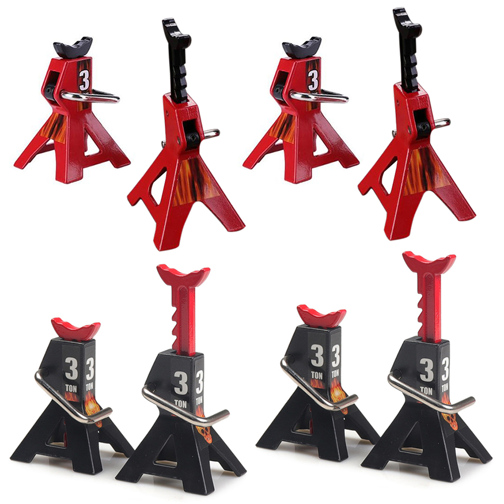 4Pcs Metal Jack Stands For 1/10 RC Car Crawler Axial TRX4 RC4wd D90