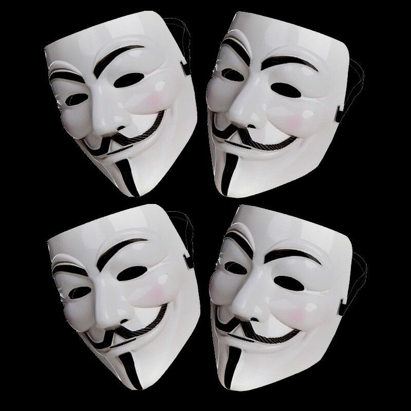 Anonymous Hacker V Mask Vendetta Guy Fawkes Fancy Dress Halloween Face Mask Pros