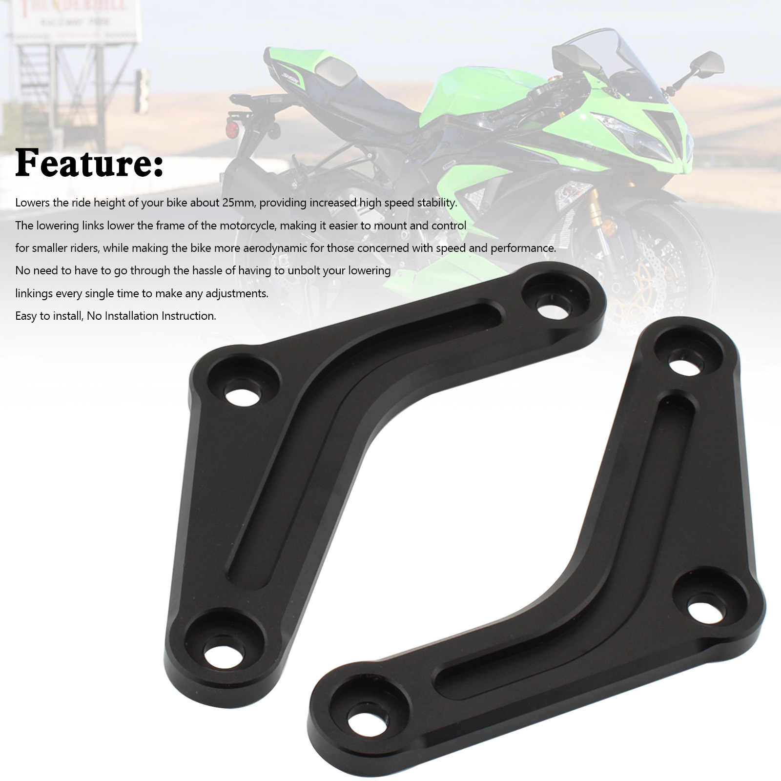 付属品 走行僅か Adjustable Lowering Link Kit For kawasaki Ninja ZX-4R