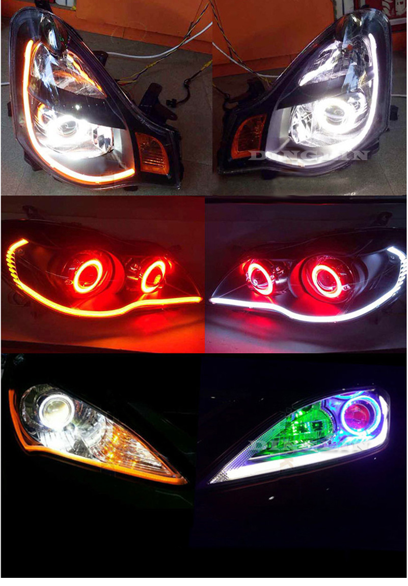 2x 30cm Car Soft Tube LED Strip Light DRL Switchback Turn Signal Lamp KK