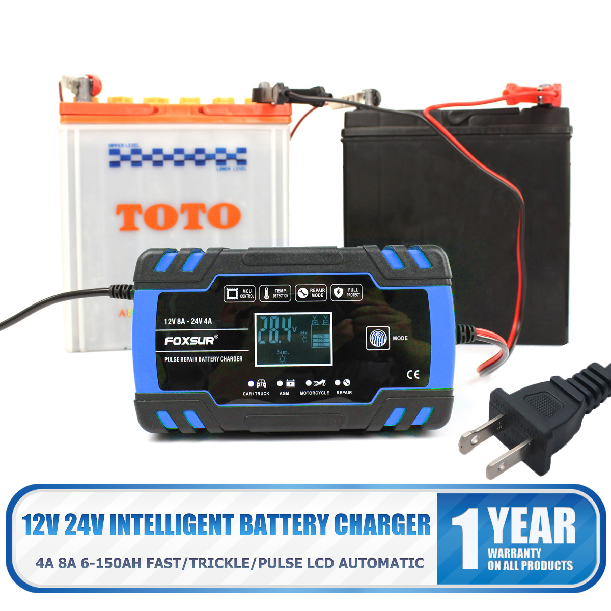 Details about 4A 8 Amp Intelligent Car Battery Charger Pulse Repair Starter 12V24V AGMGEL US Details about 4A 8 Amp Intelligent Car Battery Charger Pulse Repair Starter 12V24V AGMGEL US