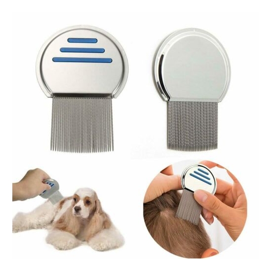 Pet Dog Lice Nit Free Comb Removes All Head Lice Nits Eggs Steel