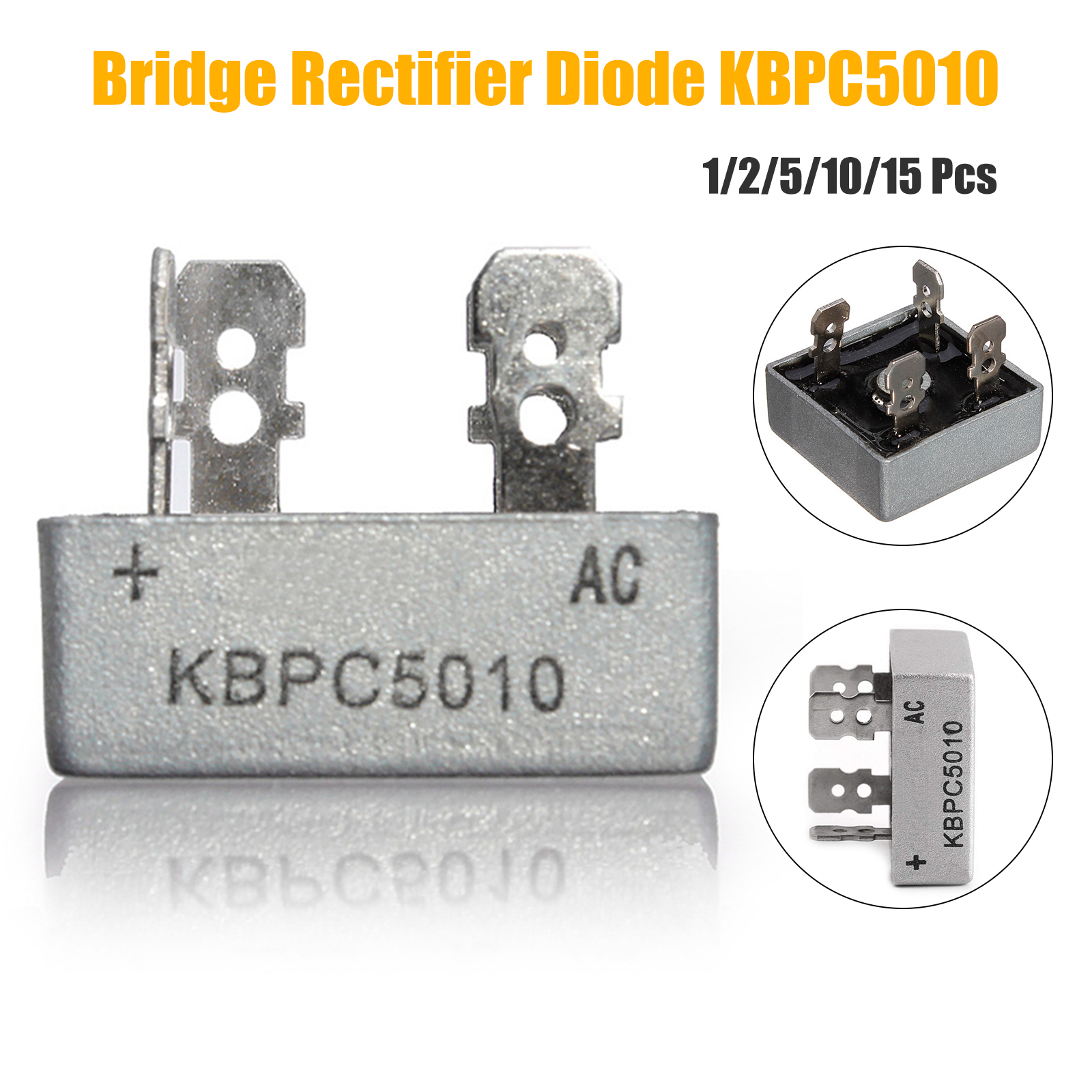 KBPC5010 1000 Volt Bridge Rectifier Metal Case 1000V Diode Bridge UK