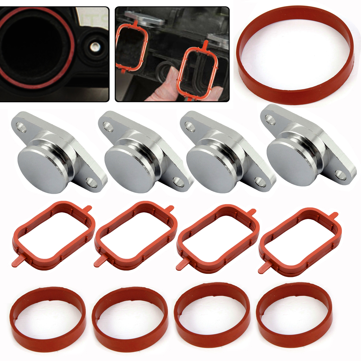 Calidad 4x BMW 22 mm Diesel juntas Colector De Remolino Solapas espacios en blanco E46 E60 E65 E53