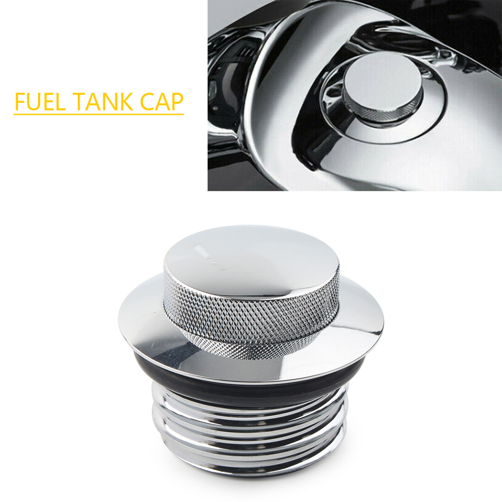 1982-2010 TUINCYN Flush Pop Up Gas Cap Black Vented Fuel Tank Screw For Harley Davidson Regular Thread Black Pack of 1