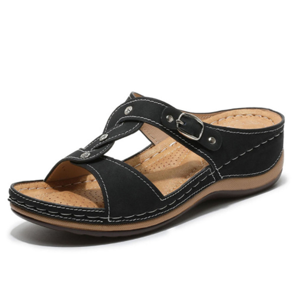 Women Orthopedic Sandals Comfy Non-slip Mules Summer Slip on Slippers ...