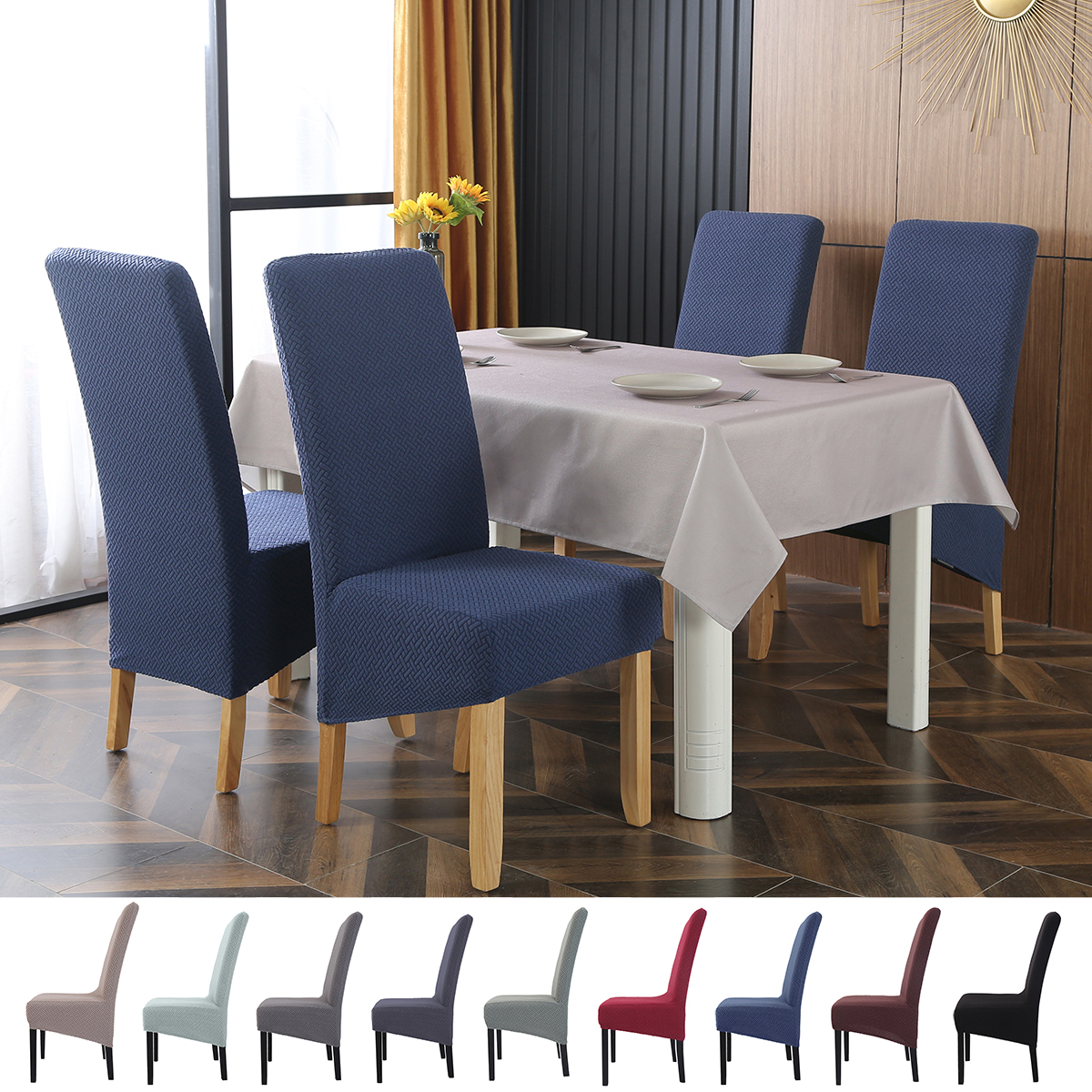 Dining Chair Seat Covers Extra Large Spandex Stretch Slipcovers Banquet