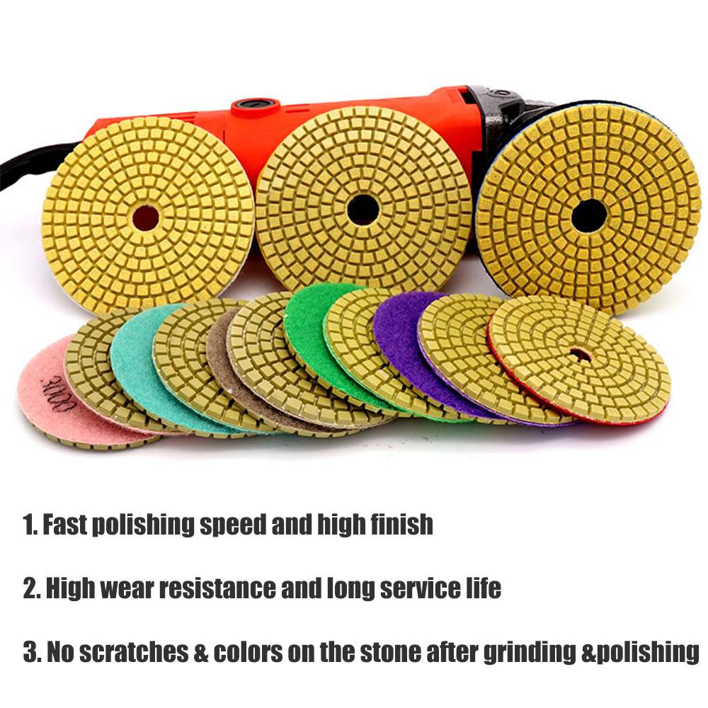 10 x Diamant Schleifscheibe Polierscheibe Naturstein Polierpad Für