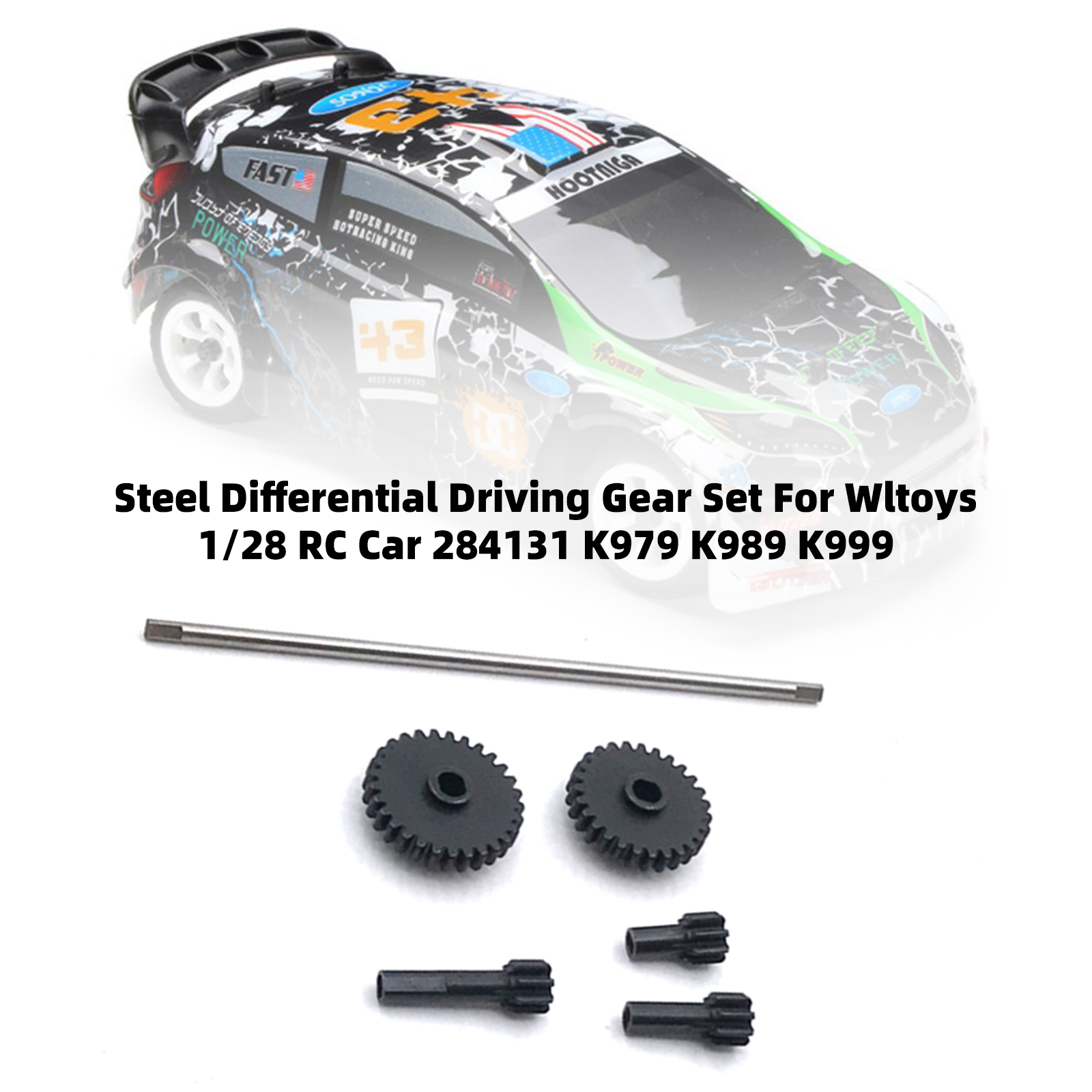 Steel Differential Driving Gear Set For Wltoys 1/28 RC Car 284131 K979 K989 K999