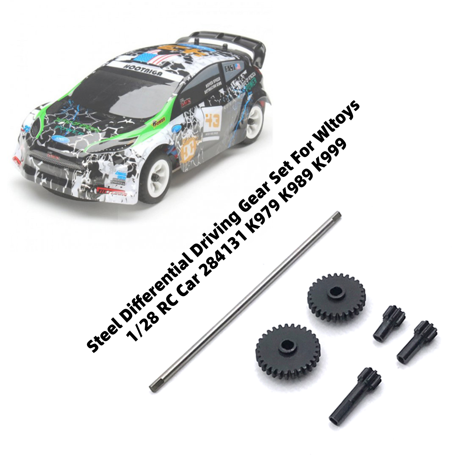 Steel Differential Driving Gear Set For Wltoys 1/28 RC Car 284131 K979 K989 K999 detail view 1