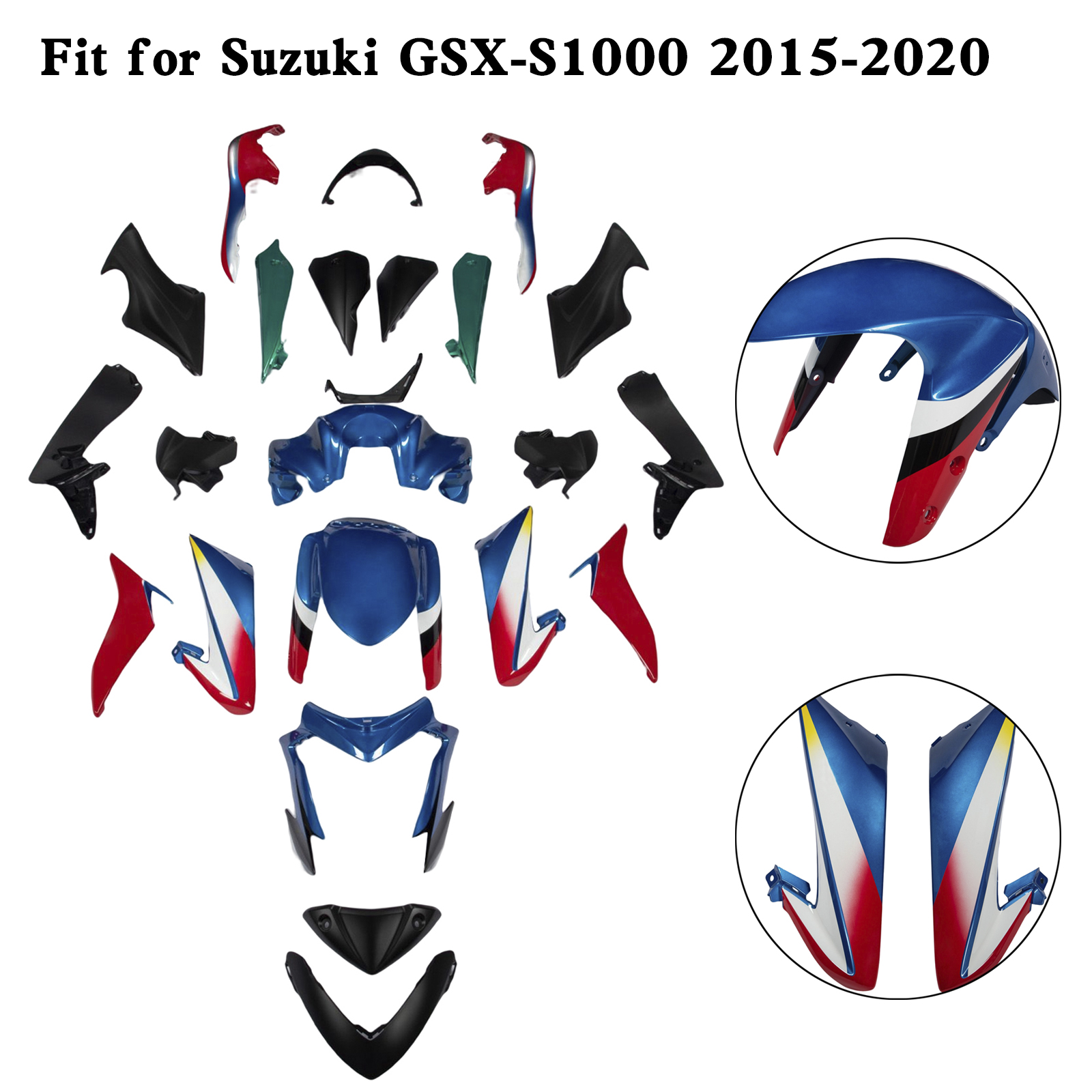 適用於 Suzuki GSX-S 1000 GSXS 2015-2020 全車彩繪車殼014-極限超快感
