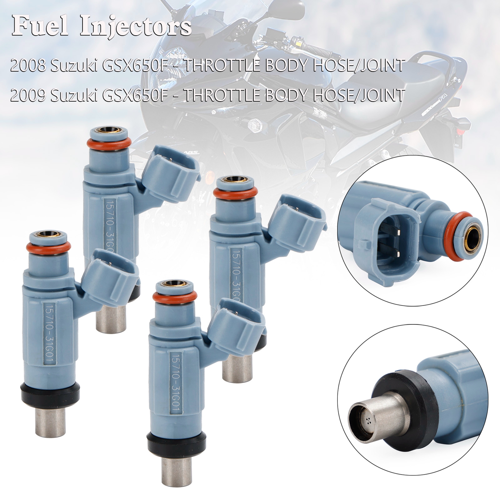12 Holes 15710-17H00 Suzuki GSX650F KATANA 08-09噴油嘴(4隻組)