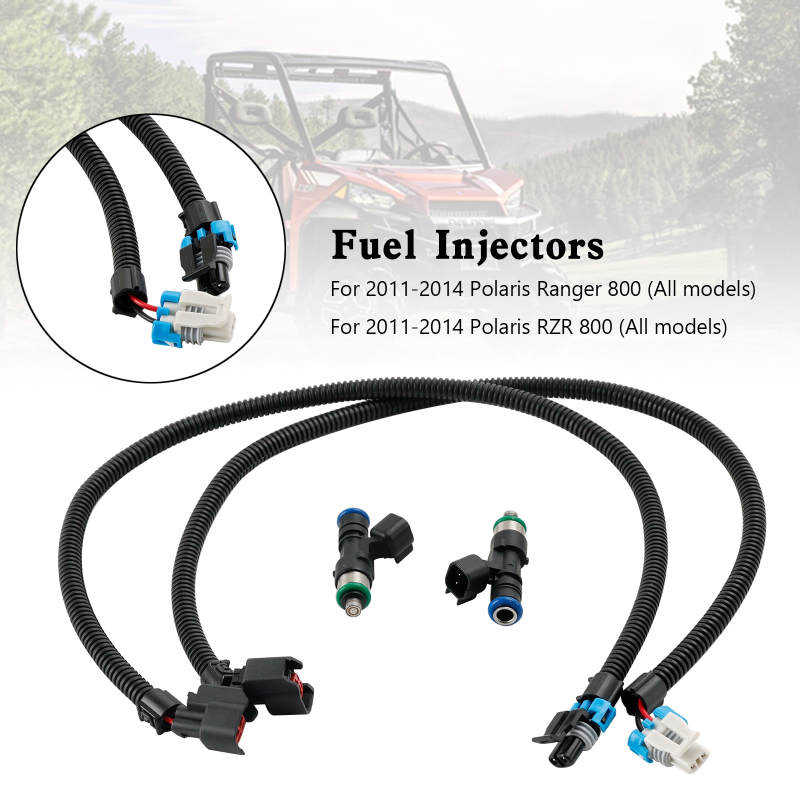 Polaris RZR Ranger 800 11-14 1204318 1204319專用噴油嘴含線束-極限超快感