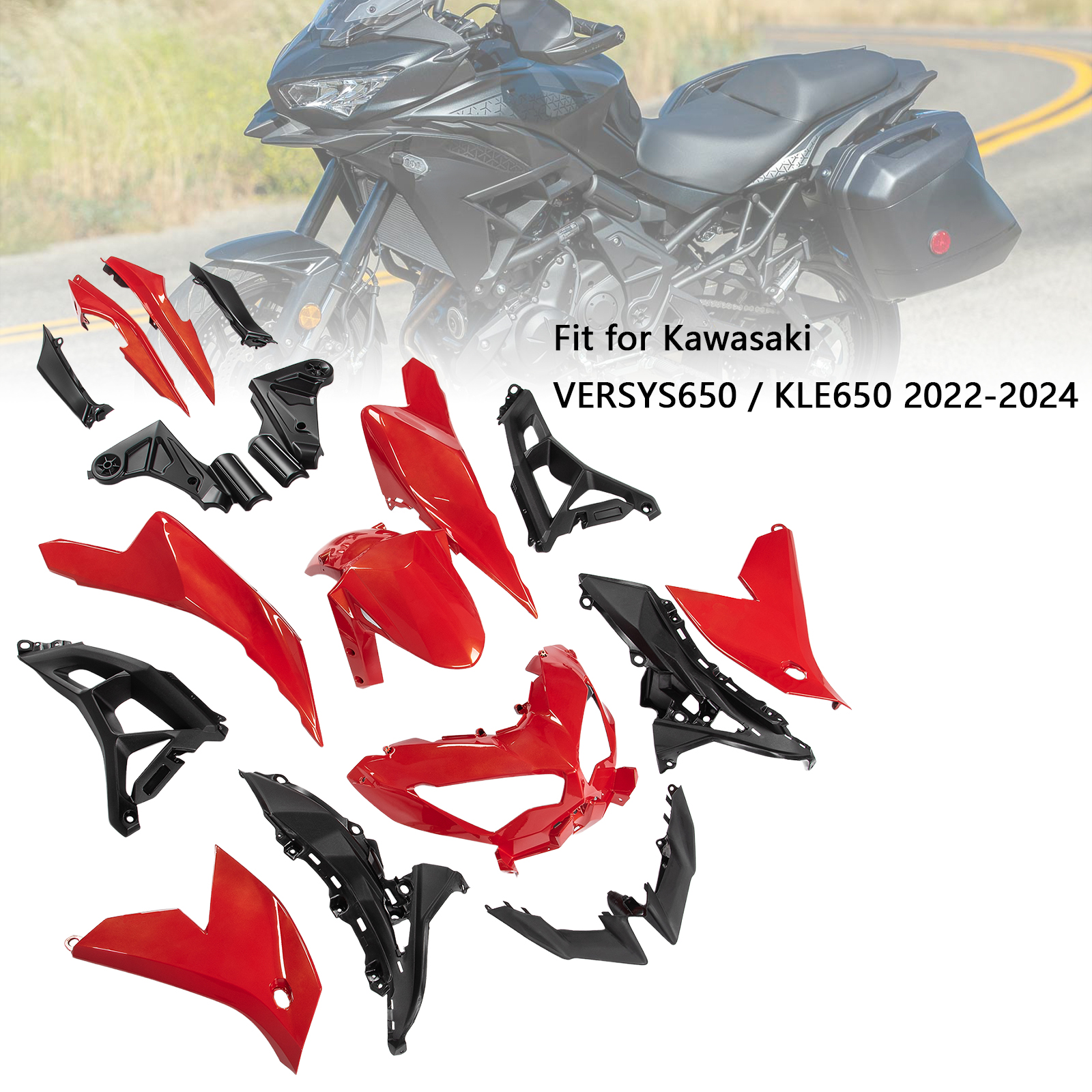 適用於 Kawasaki VERSYS 650 2022-2026 全車彩繪車殼001-極限超快感