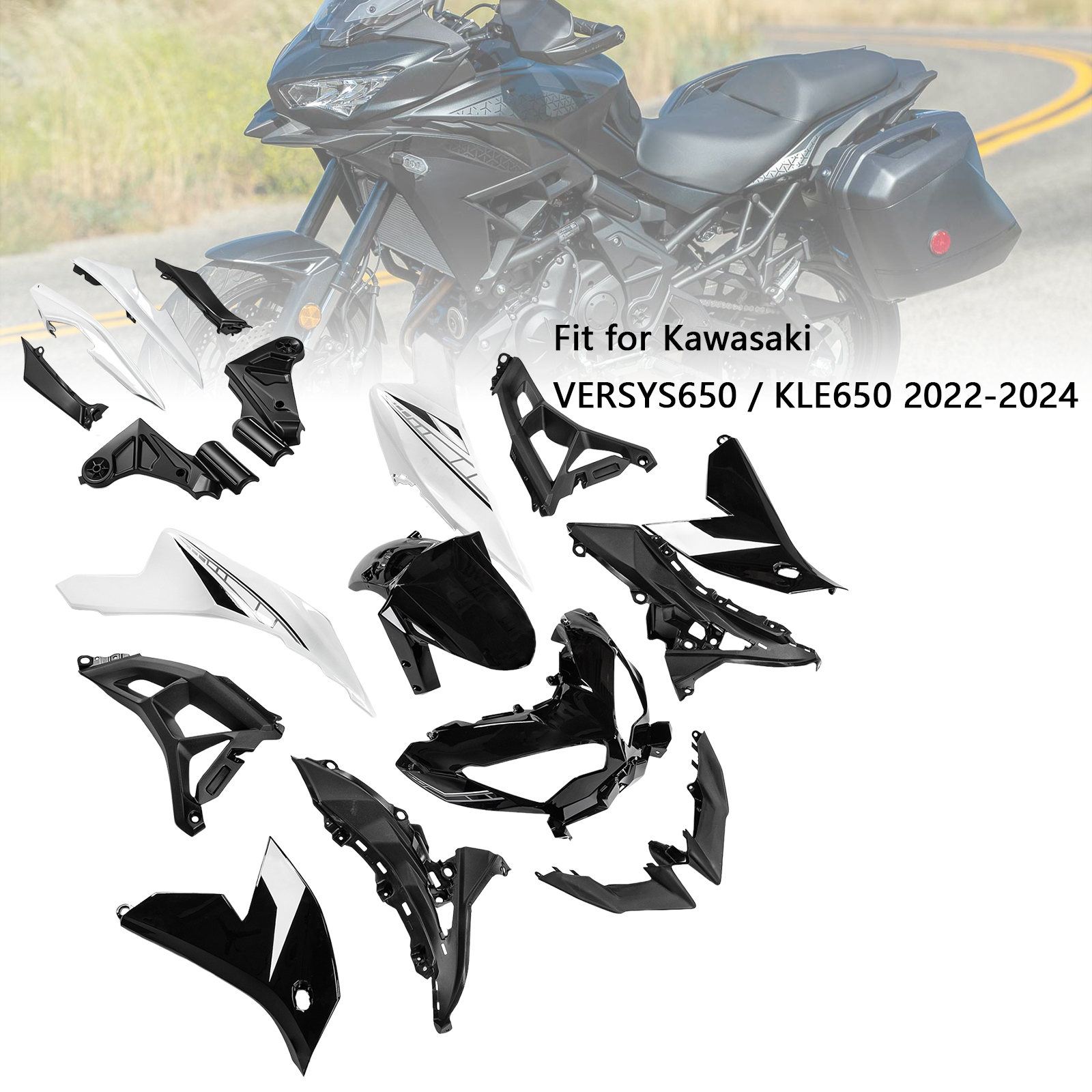 適用於 Kawasaki VERSYS 650 2022-2026 全車彩繪車殼005-極限超快感