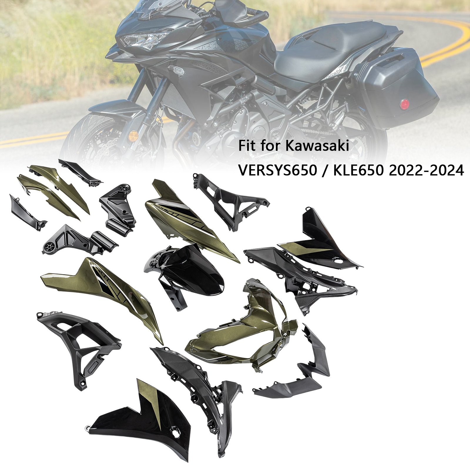 適用於 Kawasaki VERSYS 650 2022-2026 全車彩繪車殼006-極限超快感