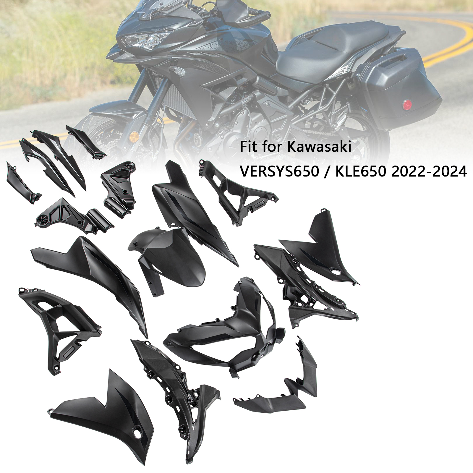 適用於 Kawasaki VERSYS 650 2022-2026 全車彩繪車殼007-極限超快感