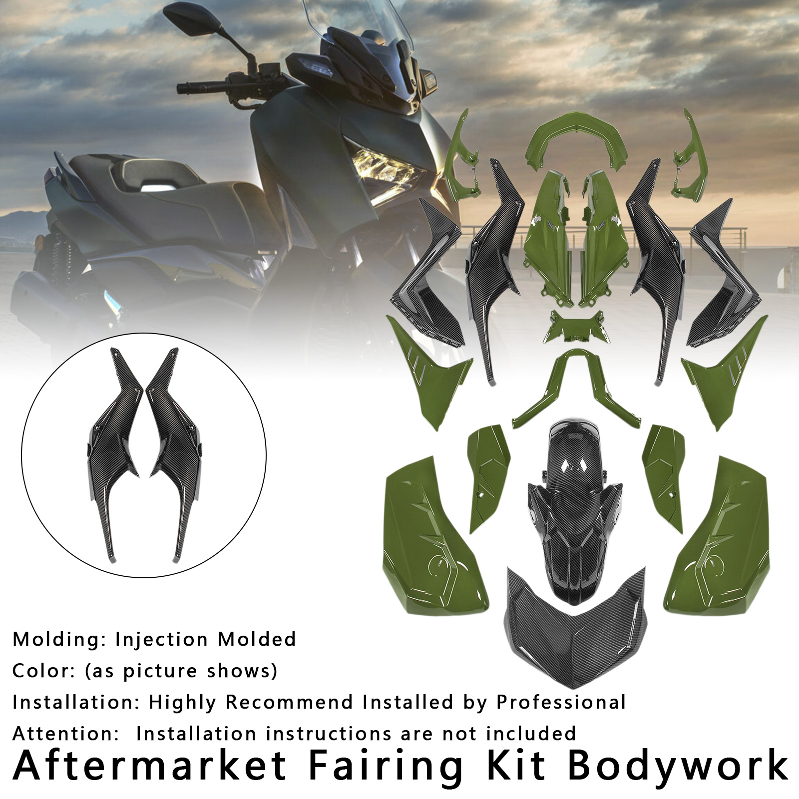 適用於 YAMAHA X-MAX 300 XMAX 2023-2024 全車彩繪車殼 017-極限超快感