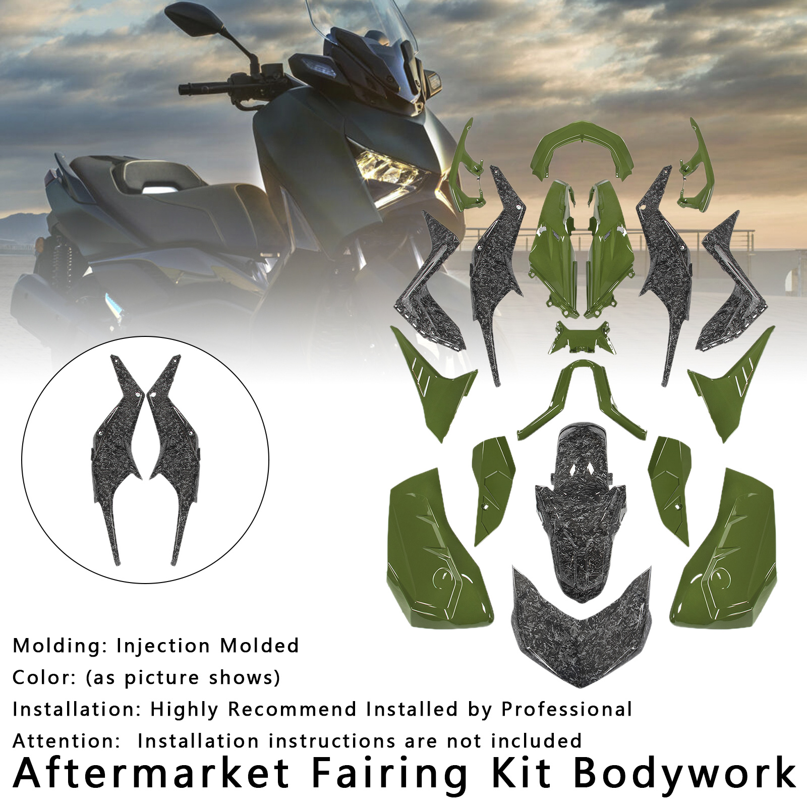 適用於 YAMAHA X-MAX 300 XMAX 2023-2024 全車彩繪車殼 018-極限超快感