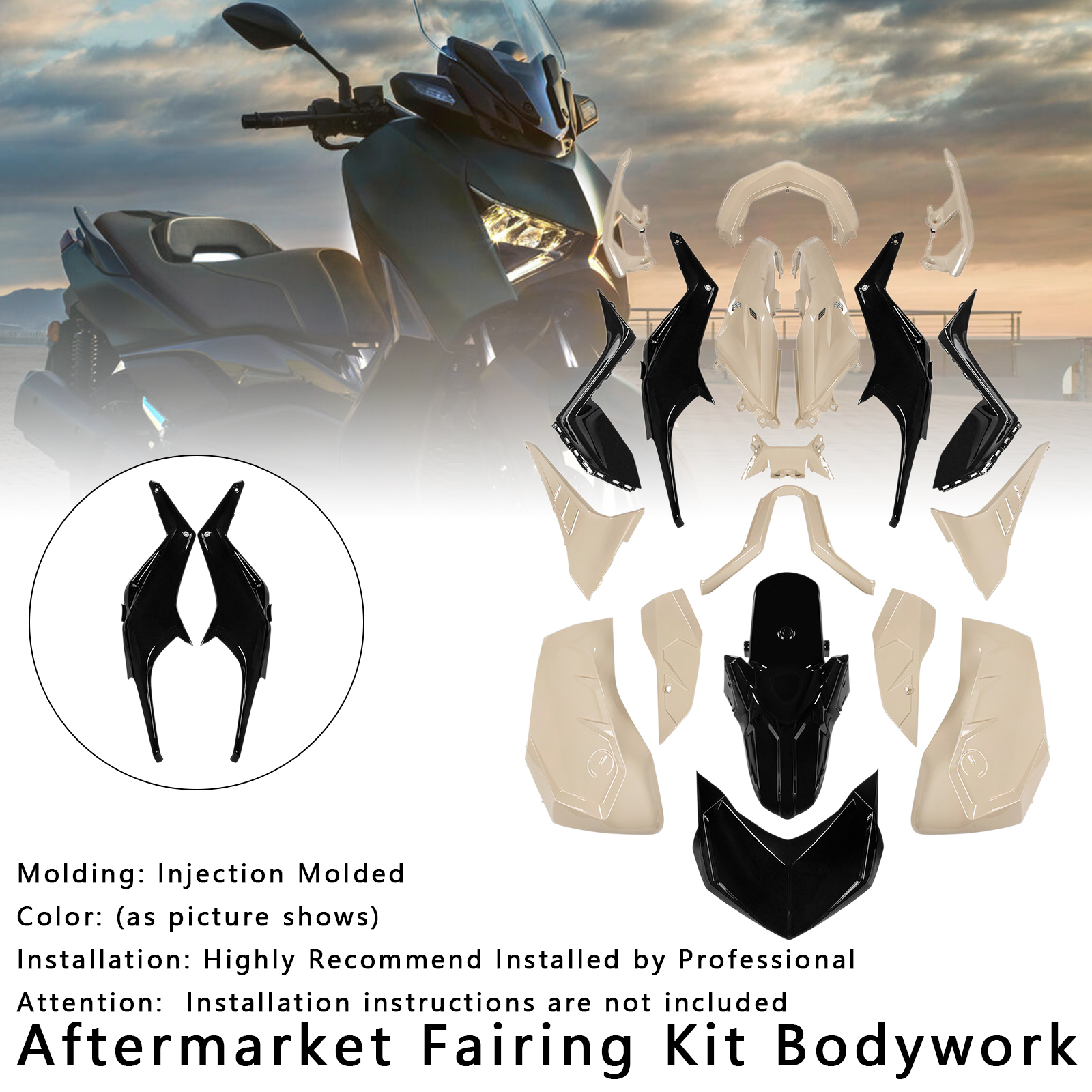 適用於 YAMAHA X-MAX 300 XMAX 2023-2024 全車彩繪車殼 019-極限超快感