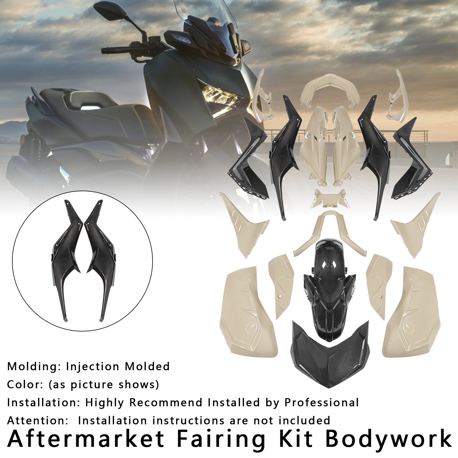 適用於 YAMAHA X-MAX 300 XMAX 2023-2024 全車彩繪車殼 020-極限超快感