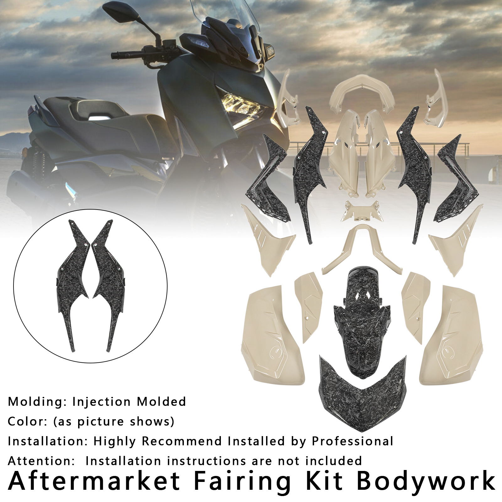 適用於 YAMAHA X-MAX 300 XMAX 2023-2024 全車彩繪車殼 021-極限超快感