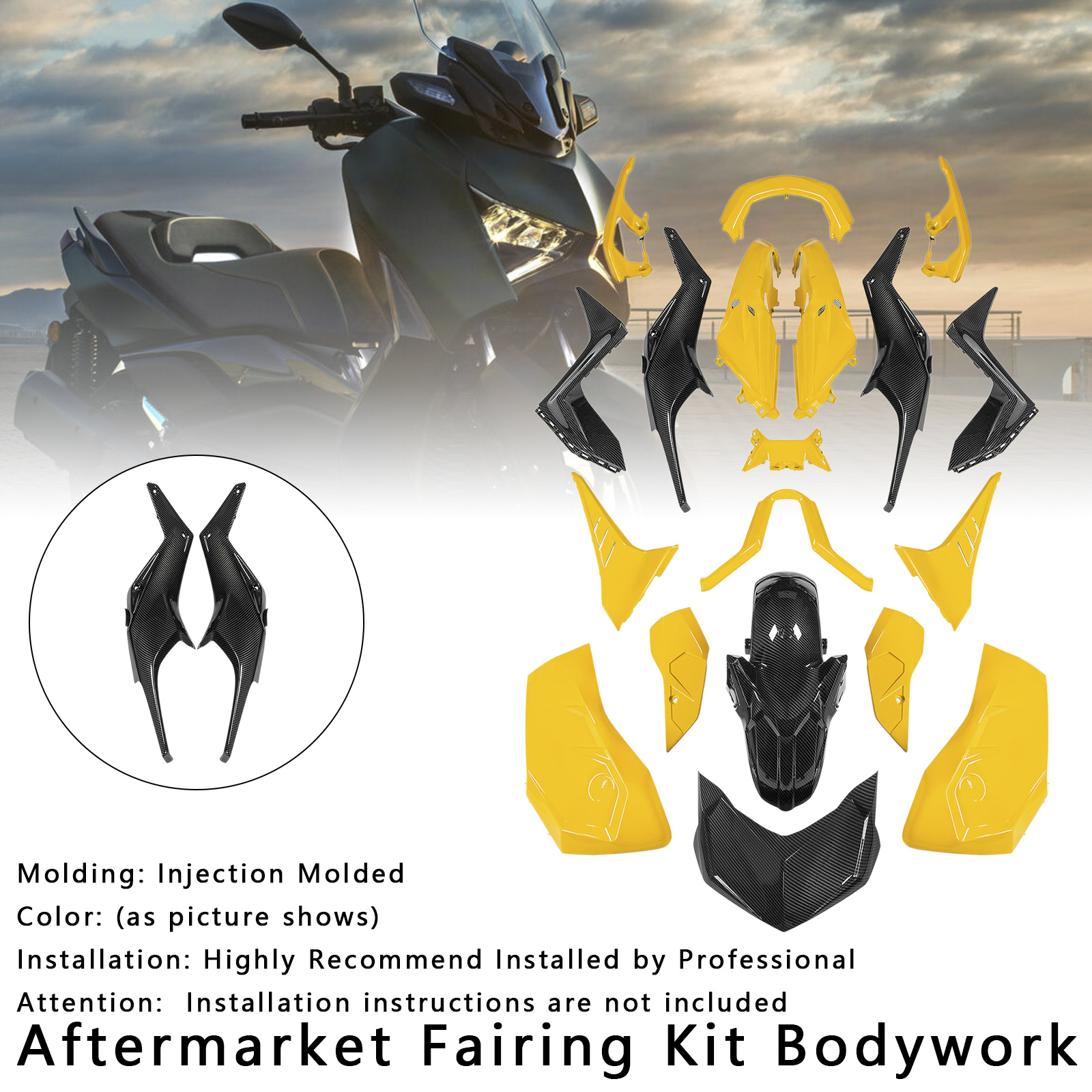 適用於 YAMAHA X-MAX 300 XMAX 2023-2024 全車彩繪車殼 023-極限超快感