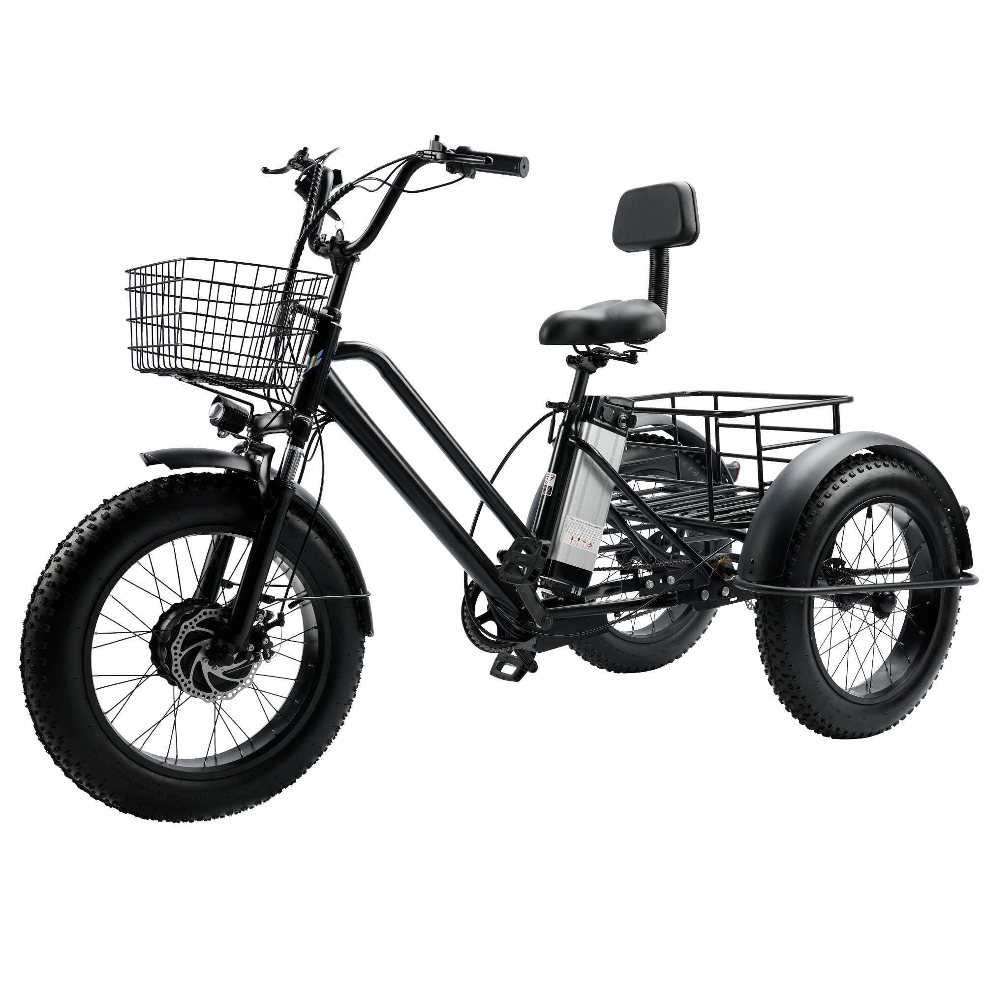 Folding Electric Tricycle Folded for Storage in Car Trunk or Apartment