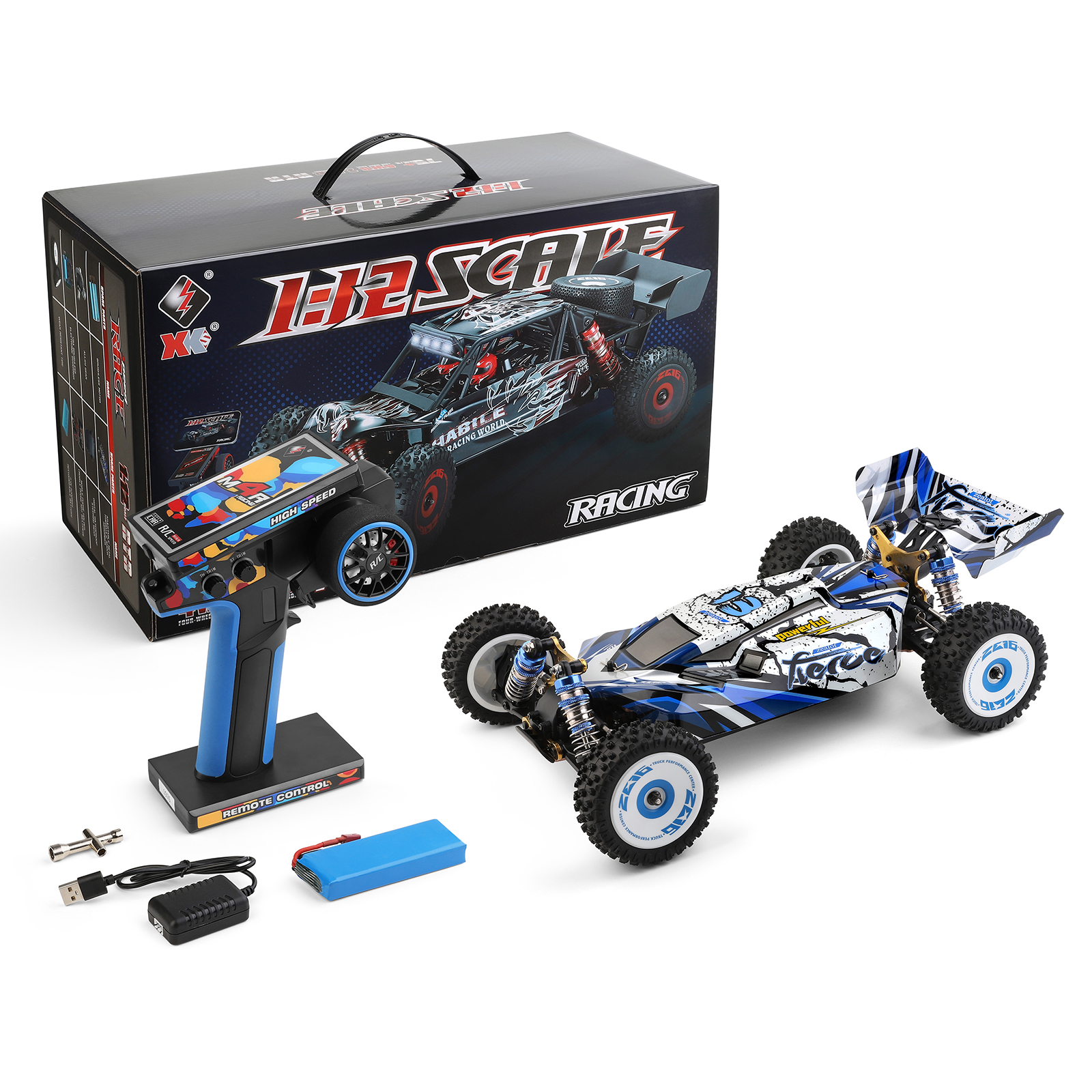Wltoys 124017 Brushless RTR 1/12 2.4G 4WD 75km/h RC Car Metal Chassis Toy Gift detail view 3