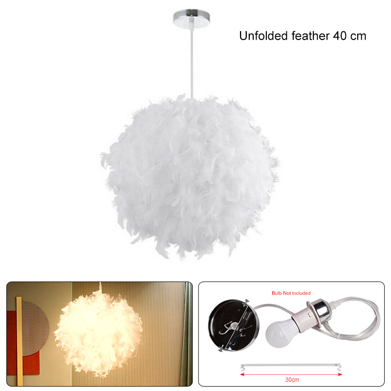 feather ball light shade
