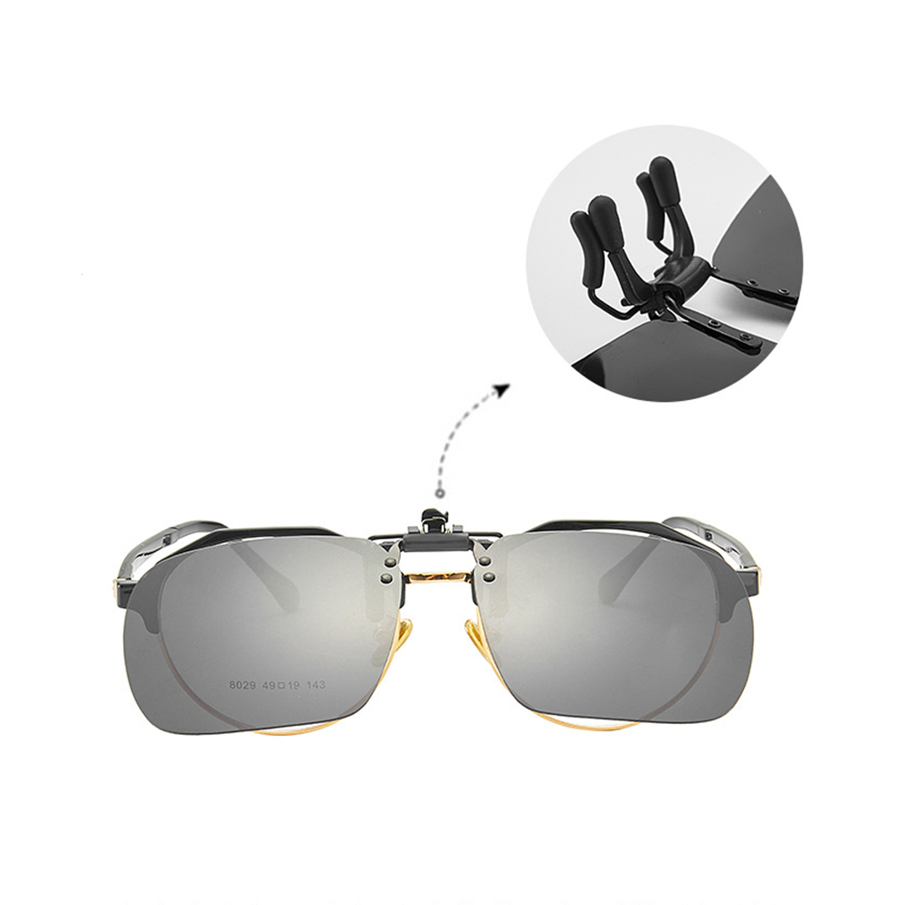 Men Uv400 Polarized Clip On Sunglasses Metal Frame Eyewear Driving Glasses Ebay