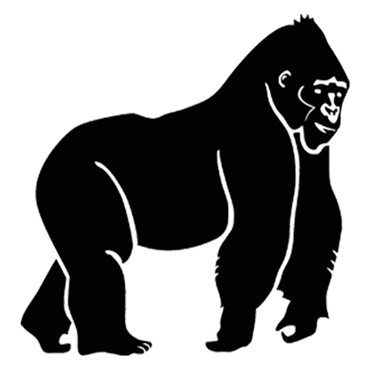 2x Cute Gorilla Jungle Ape Animal Wall Stickers Car Window Bumper Vinyl ...