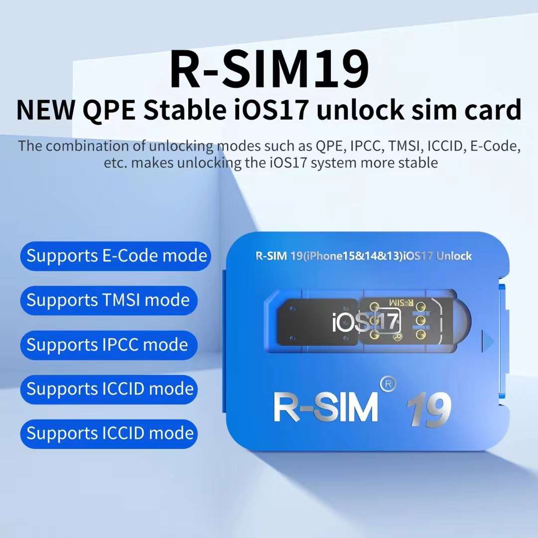 R-SIM 19 NEW QPE Stable IOS17 Unlock SIM Card for iPhone 15/14 Pro