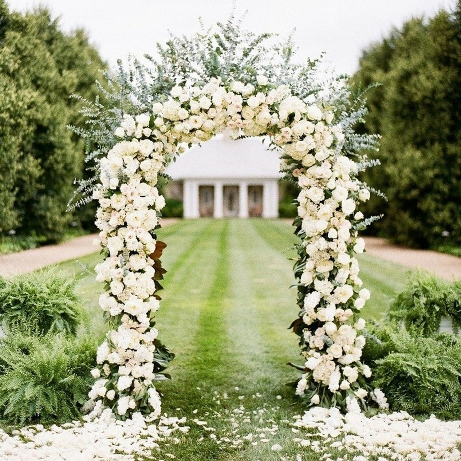 7.9FT Metal Arch for Party Wedding Bridal Prom Garden Floral Green ...