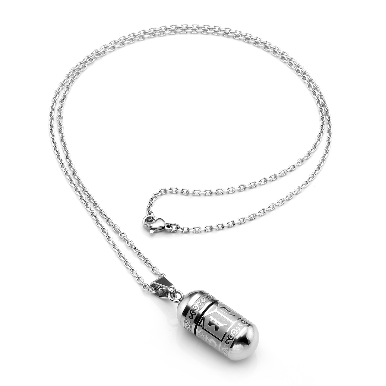Stainless Buddha Words Bullet Pendant Necklace Cremation Memorial Urn ...