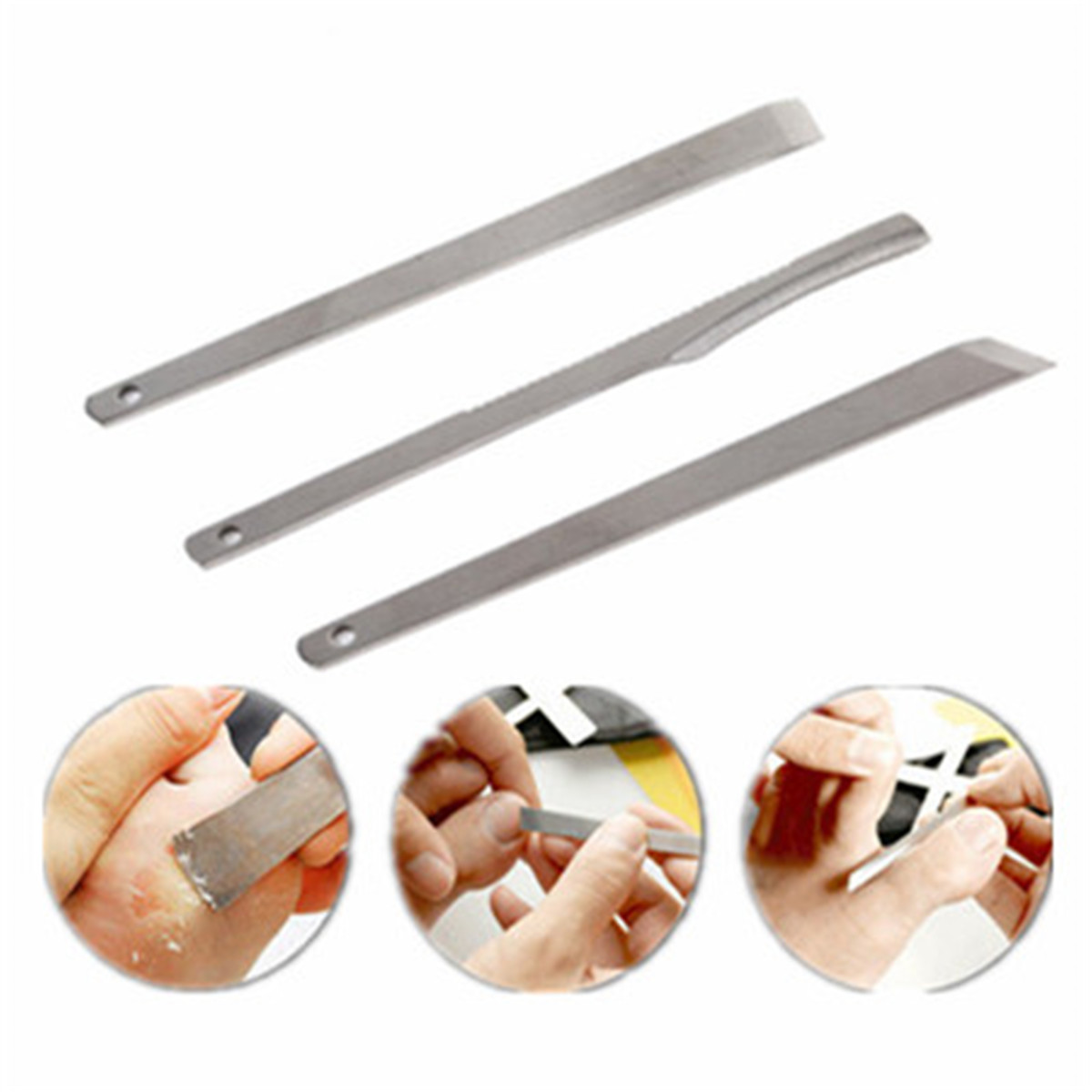 3Pcs/set Stainless Steel Nail Toe Pedicure Knife Tool For Ingrown