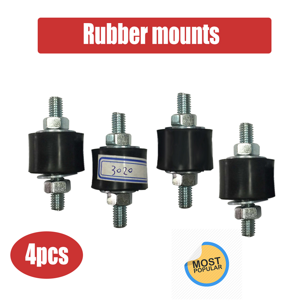 4Pcs M8 Anti Vibration Male Rubber Mounts Car Boat Bobbin Damper Pump