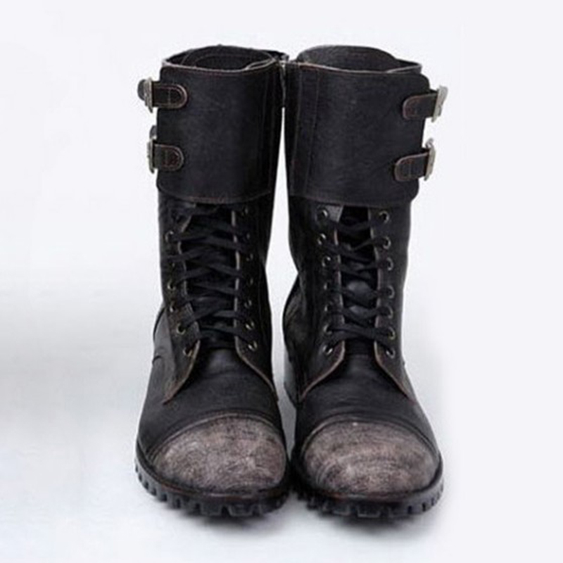 men's mid calf combat boots