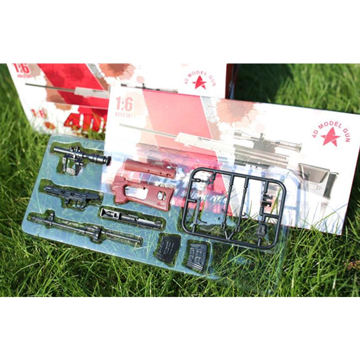 1pc 4D Assembled Sniping Series 1/6 Plastic Model Kit DIY Weapon Gun 7599504860294 eBay